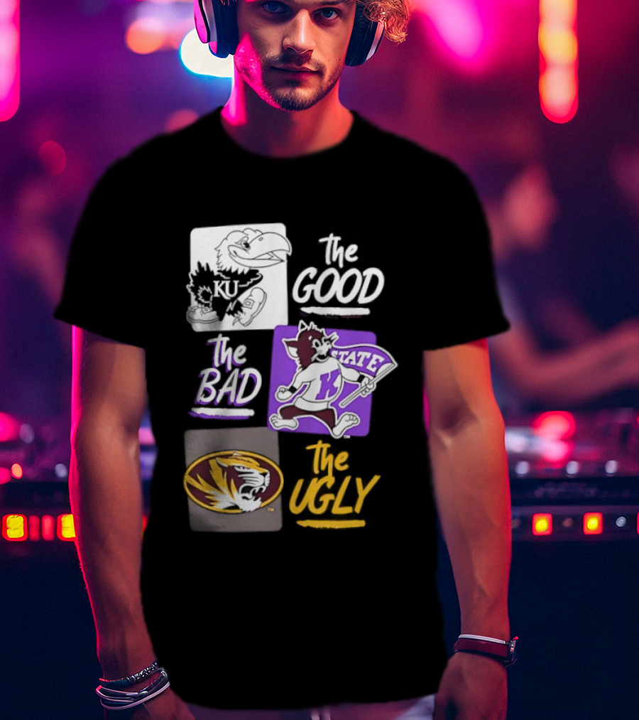 Kansas Jayhawks Wildcats Tigers The Good The Bad The Ugly T-Shirt