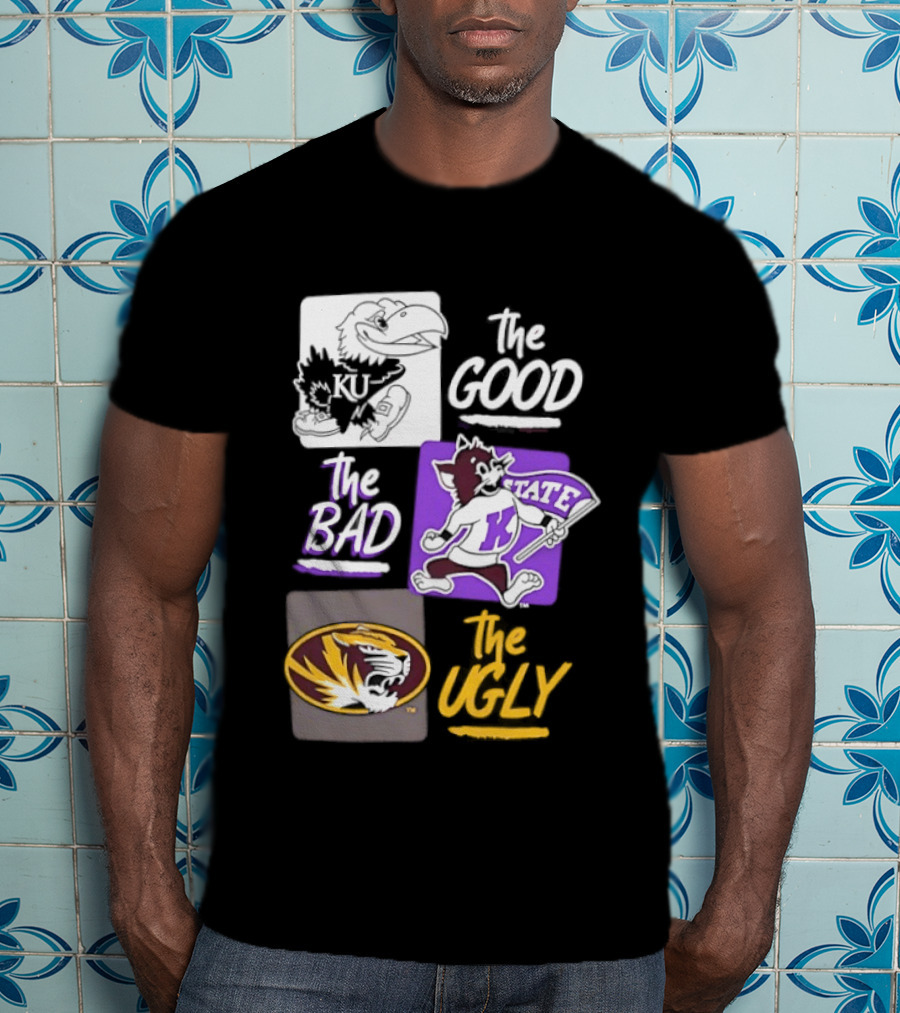 Kansas Jayhawks Wildcats Tigers The Good The Bad The Ugly T-Shirt