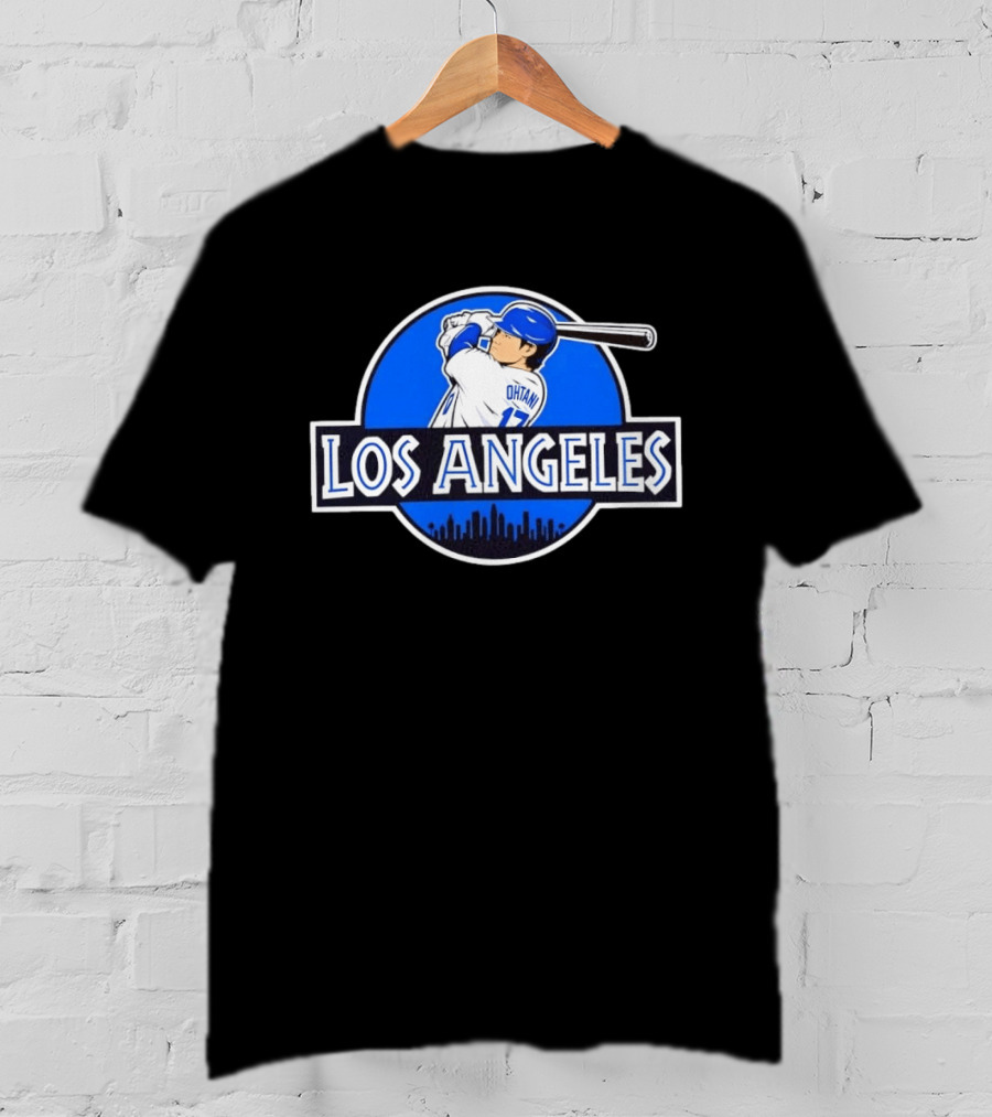 Kike Hernandez Jurassic World Los Angeles Dodgers Baseball Los Angeles Ohtani 17 T-Shirt