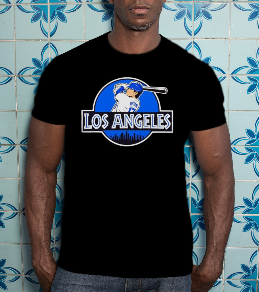 Kike Hernandez Jurassic World Los Angeles Dodgers Baseball Los Angeles Ohtani 17 T-Shirt