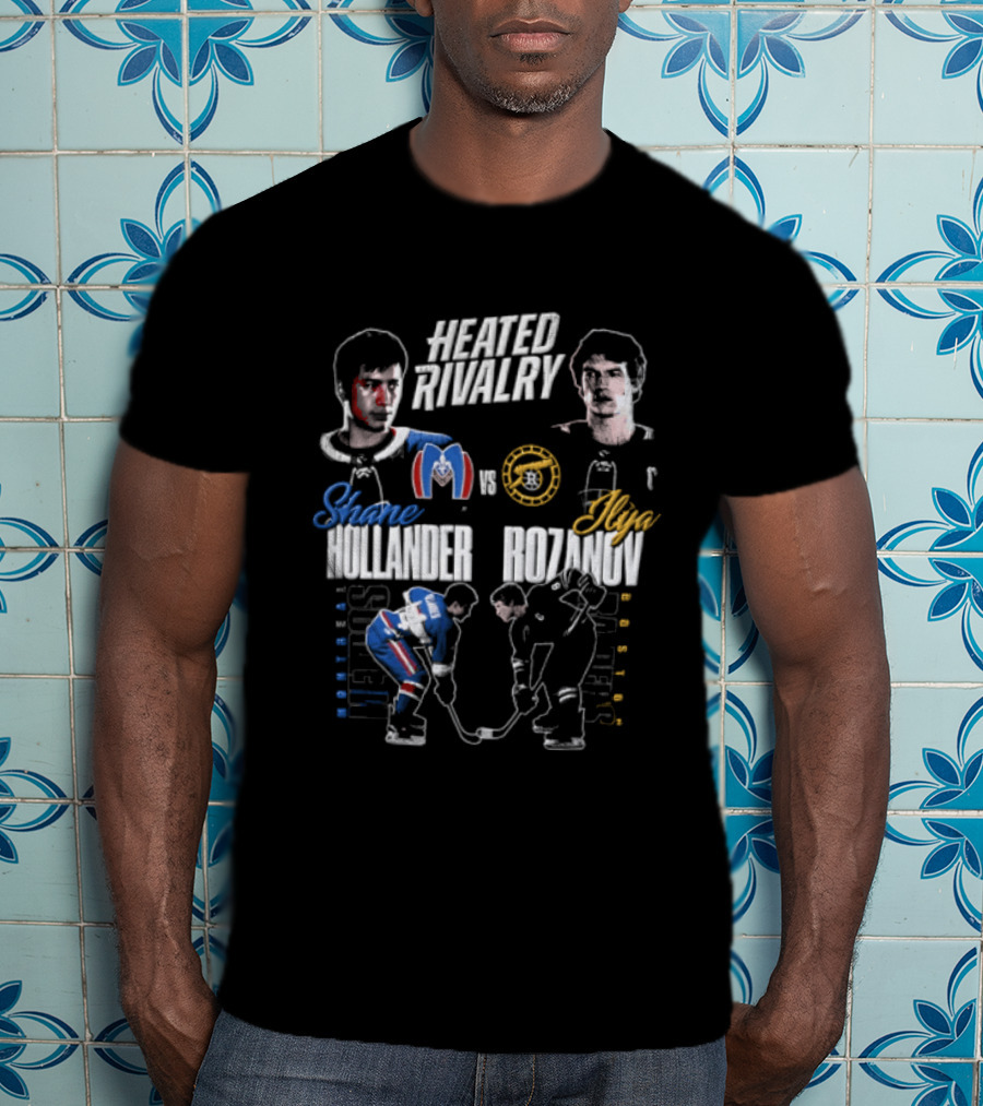 Heated Rivalry Shane Hollander Ilya Rozanov Montreal Metros Boston Raiders T-Shirt