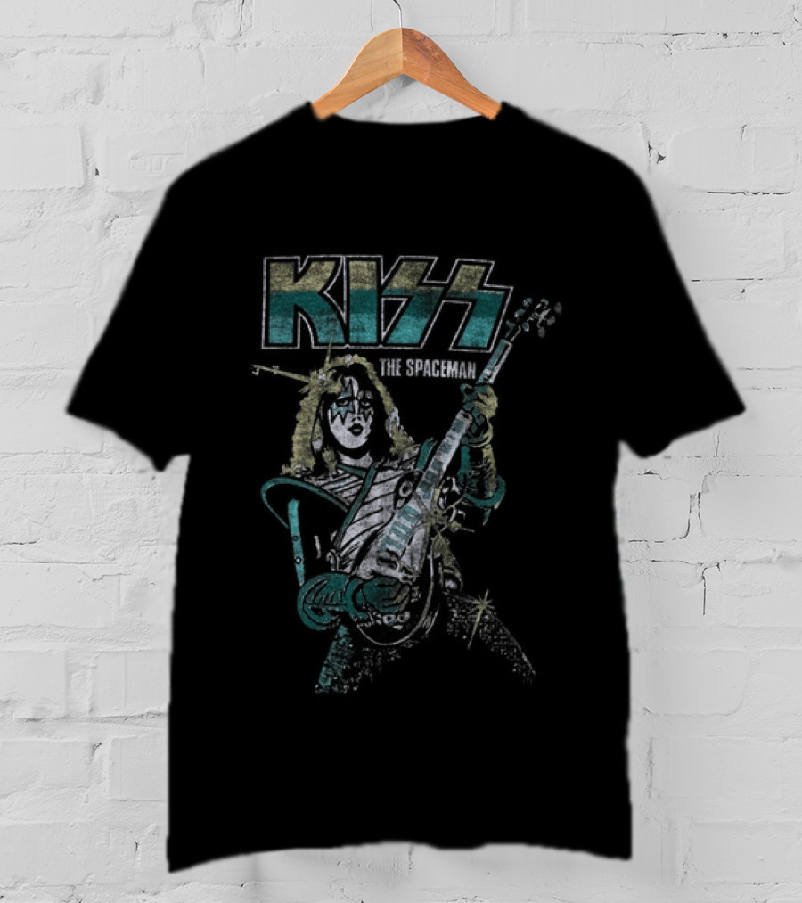 Kiss The Spaceman 80s Vintage Style Music T-Shirt