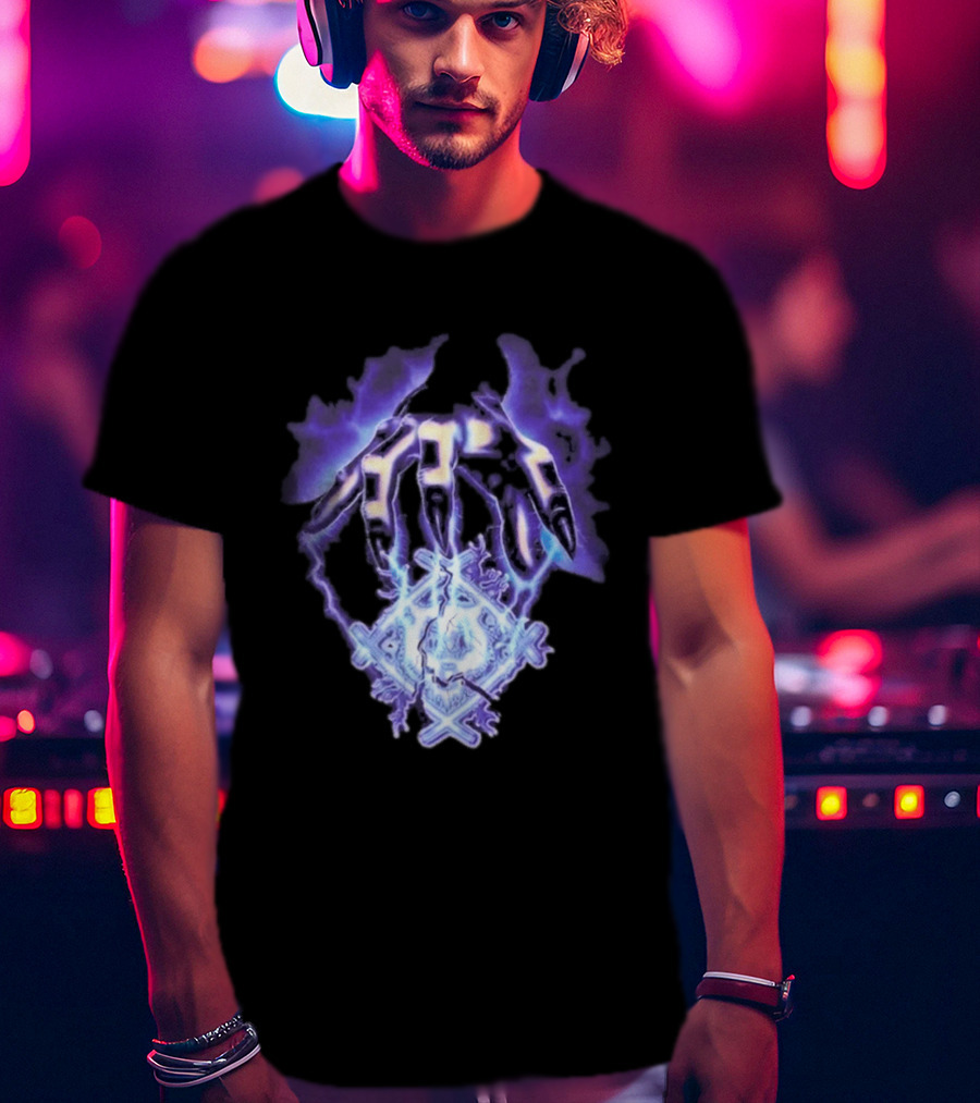 Hollowsquad La Grim Electric Lightning Skull And Claws T-Shirt