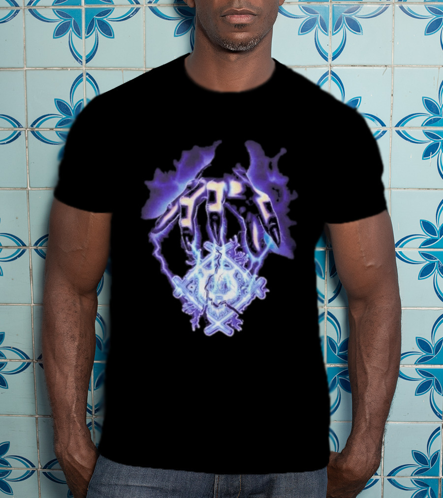 Hollowsquad La Grim Electric Lightning Skull And Claws T-Shirt