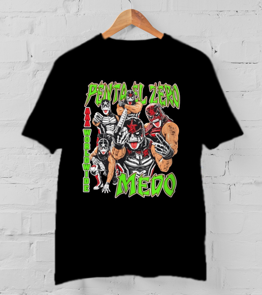 Penta El Zero Medo AAA Worldwide Wrestling Champions T-Shirt