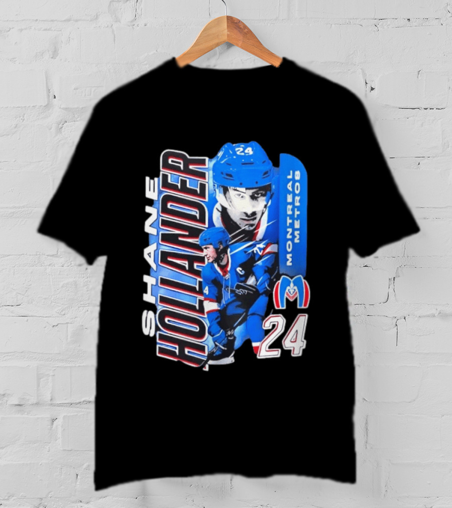 Shane Hollander Montreal Metros 24 Hockey Player Sports T-Shirt