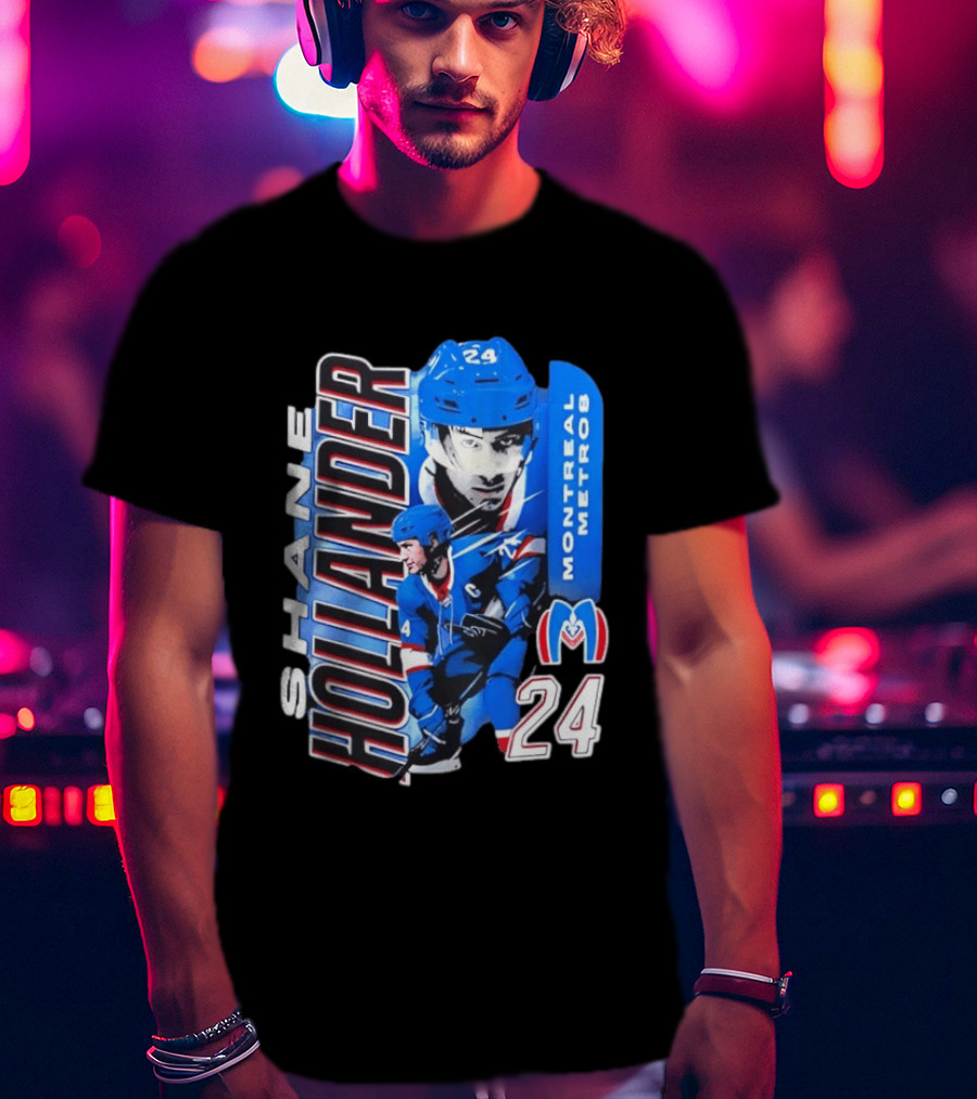 Shane Hollander Montreal Metros 24 Hockey Player Sports T-Shirt