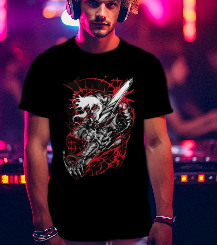 The Legend Of Zelda Link Swallowed By Darkness Red And Black T-Shirt