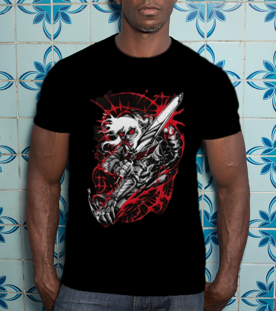 The Legend Of Zelda Link Swallowed By Darkness Red And Black T-Shirt