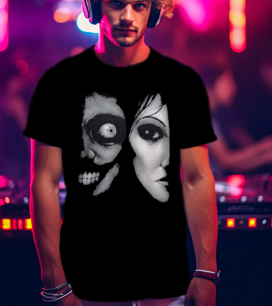 The Painter Halloween 2026 Creepy Face Illusion T-Shirt