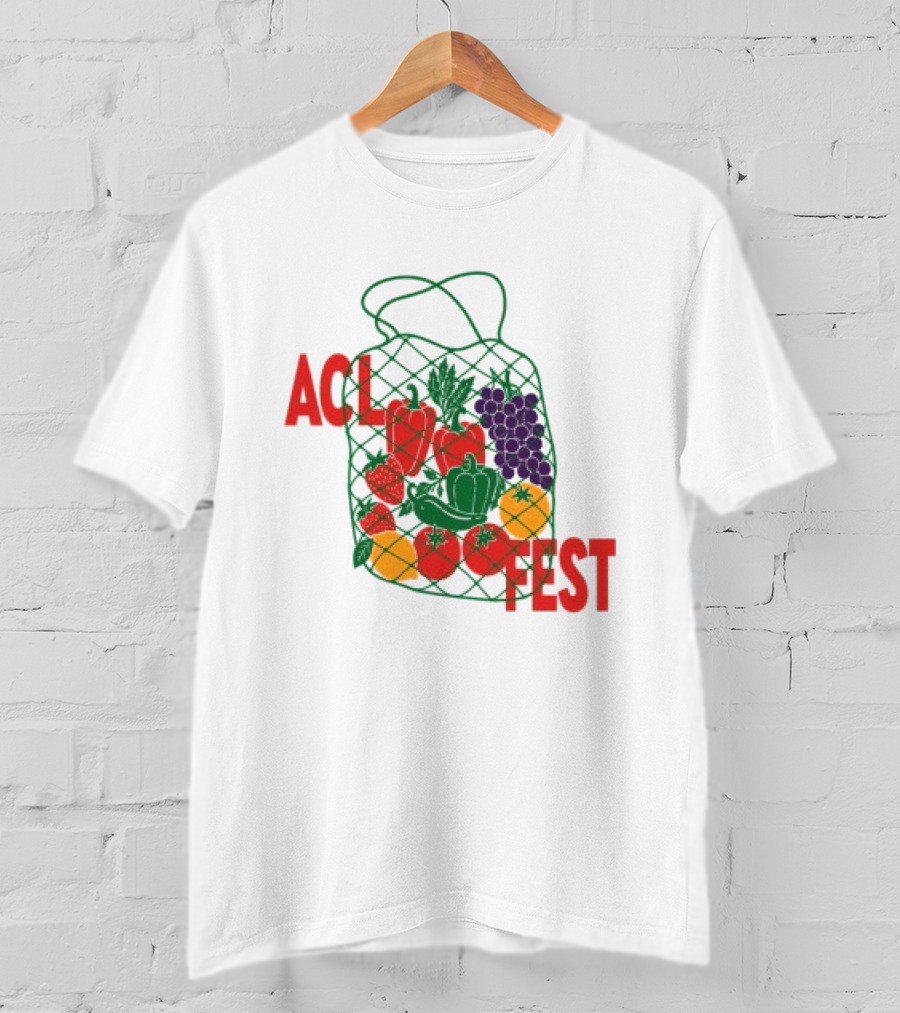 ACL Festival Women's Market Crop Top Lineup Veggie Bag T-Shirt