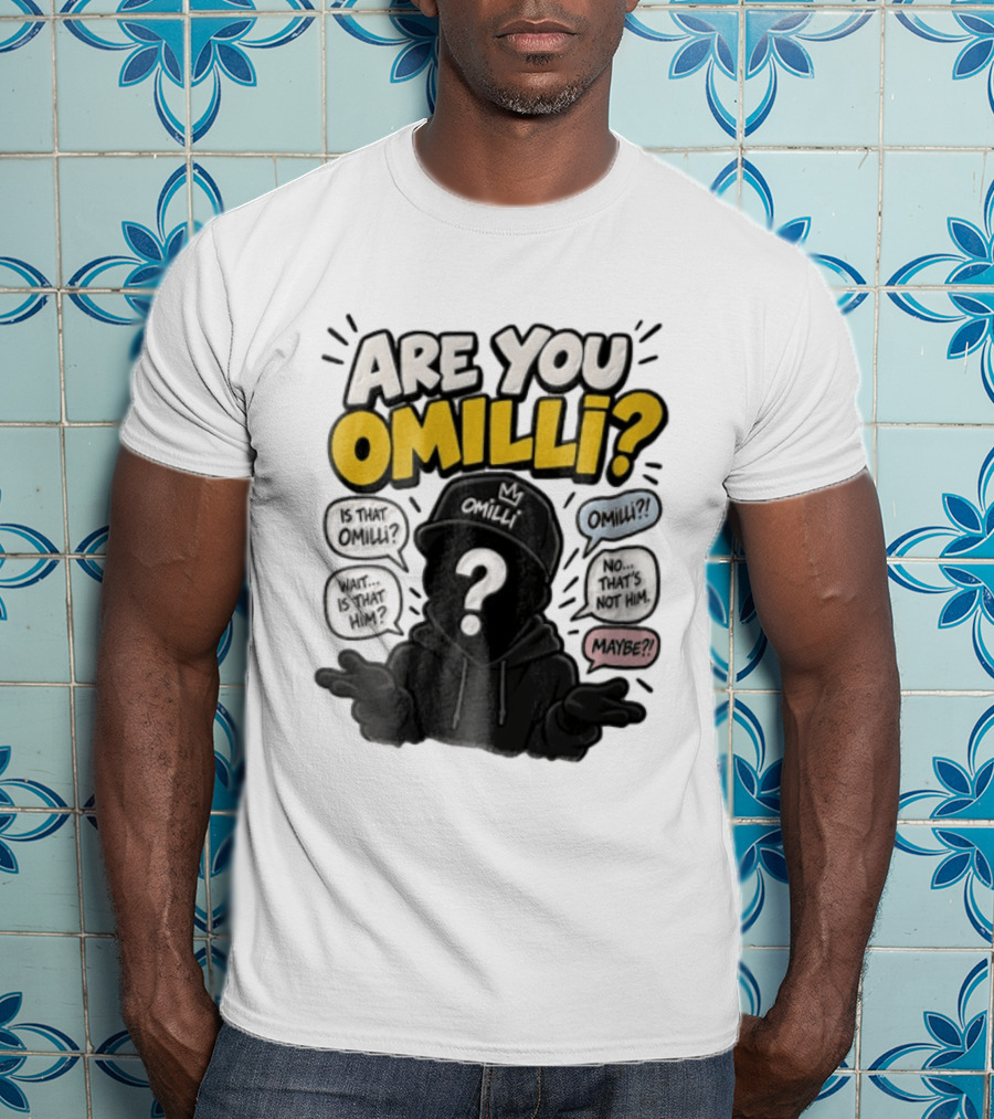 Are You Omilli Mystery Creator Streamer Iconic Question Marks And Quotes T-Shirt
