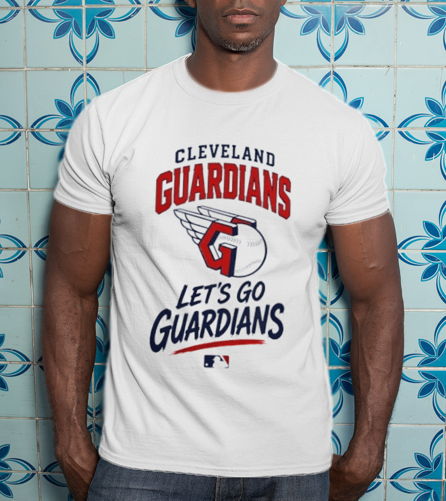 Cleveland Guardians Let's Go Guardians Winged Baseball MLB T-Shirt