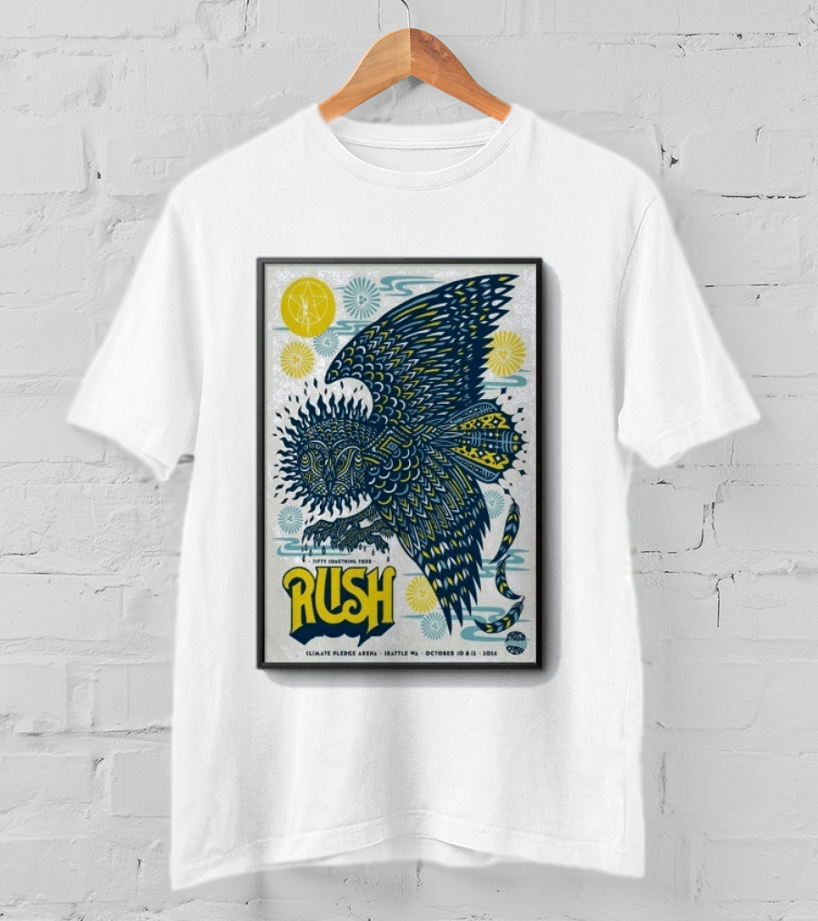 RUSH Fifty Something Tour Climate Pledge Arena Seattle WA October 10 12 2026 T-Shirt