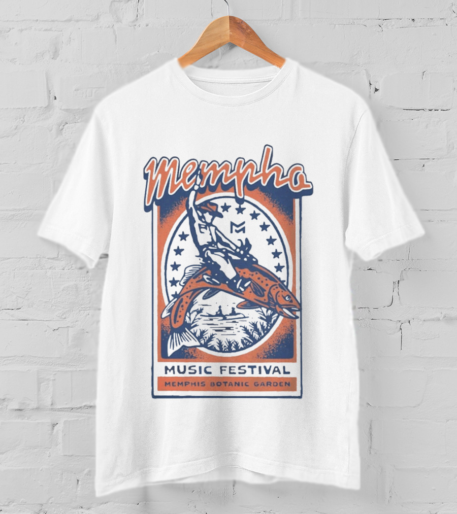 Mempho Music Festival 2026 Mempho Fish Buck Memphis Botanic Garden T-Shirt