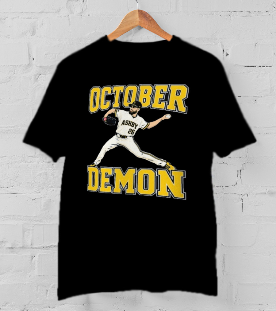 Aaron Ashby October Demon Pitcher 26 Baseball Player T-Shirt
