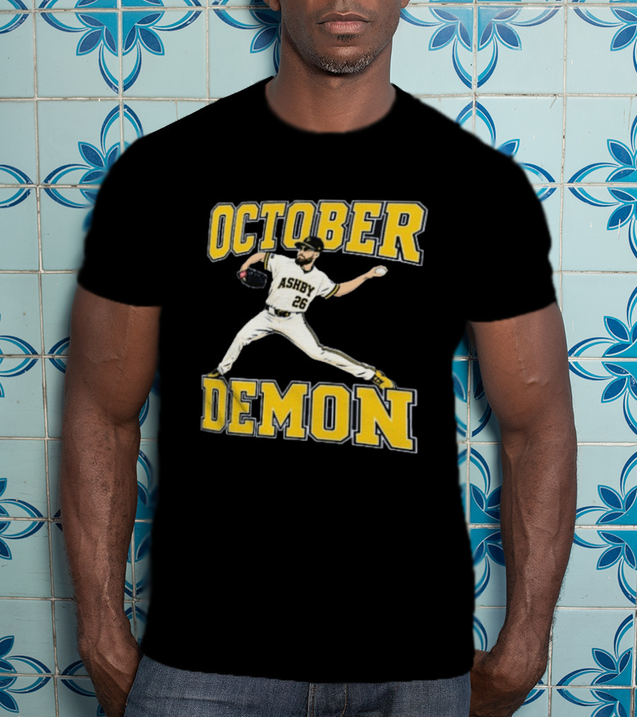Aaron Ashby October Demon Pitcher 26 Baseball Player T-Shirt