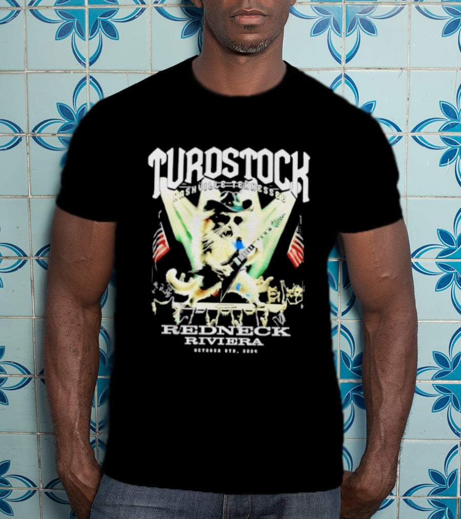Turdstock Nashville Tennessee 2024 Redneck Riviera Guitar Rock T-Shirt