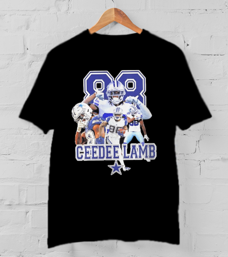 CeeDee Lamb Dallas Cowboys 88 Player Collage T-Shirt