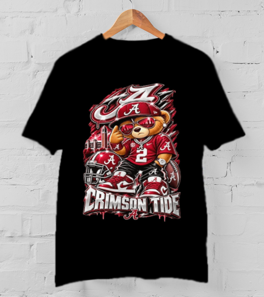 Crimson Tide Alabama Bear Football NCAA Sporting Powerhouse T-Shirt