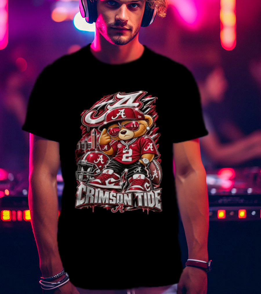 Crimson Tide Alabama Bear Football NCAA Sporting Powerhouse T-Shirt