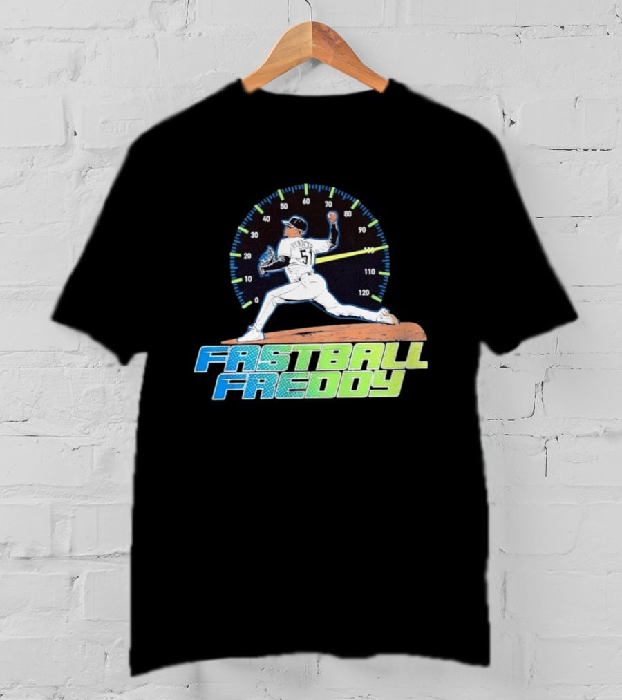 Fastball Freddy Peralta 51 Baseball Player Pitcher Speedometer T-Shirt