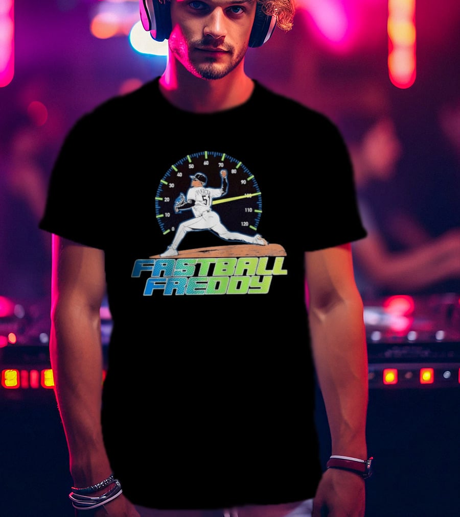 Fastball Freddy Peralta 51 Baseball Player Pitcher Speedometer T-Shirt