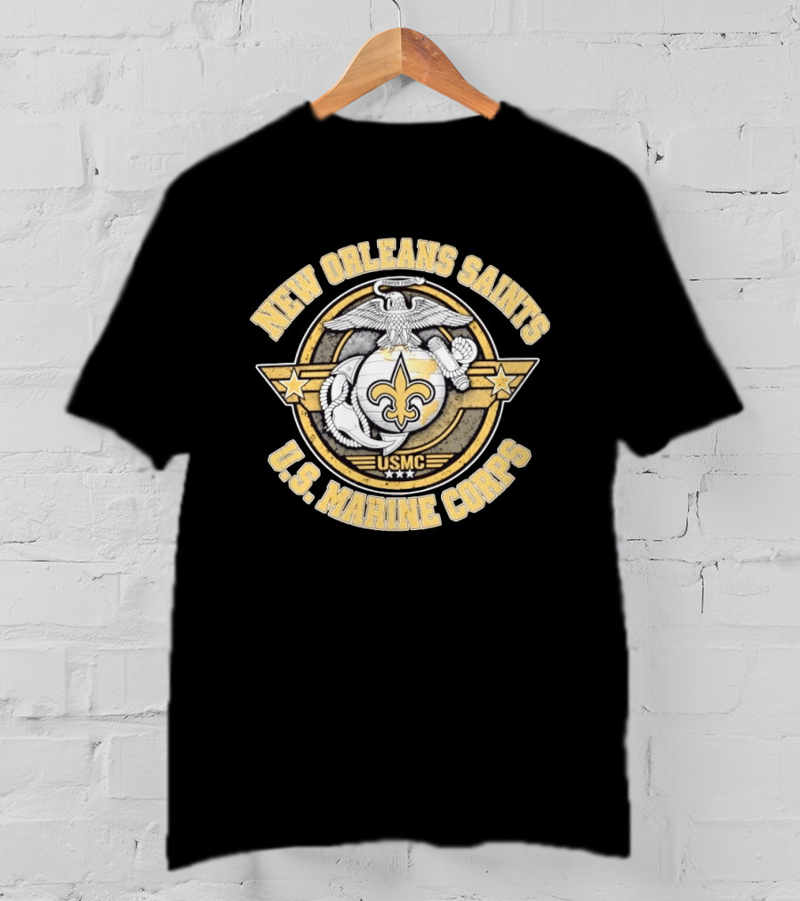 New Orleans Saints USMC Semper Fidelis T-Shirt