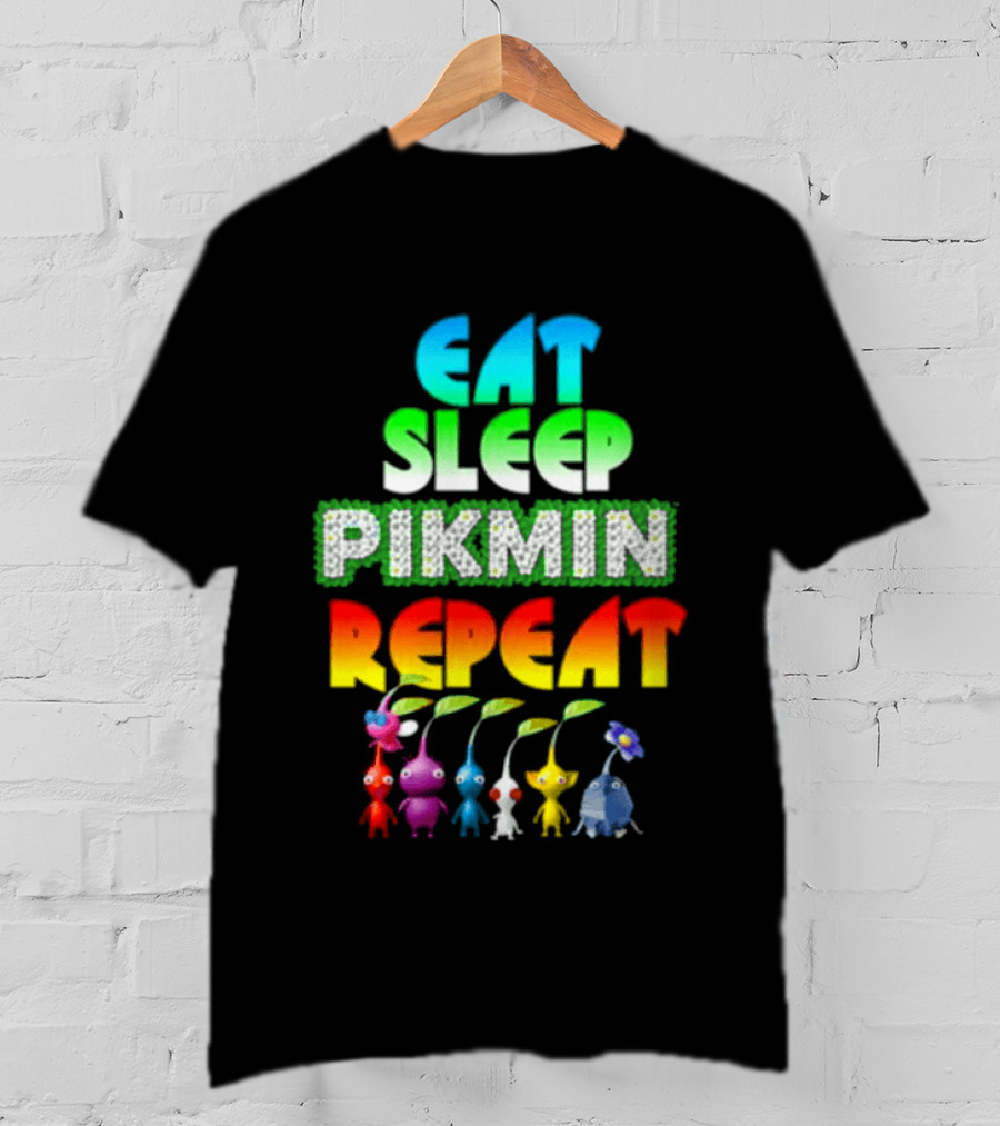 Eat Sleep Pikmin Repeat Game Lover T-Shirt