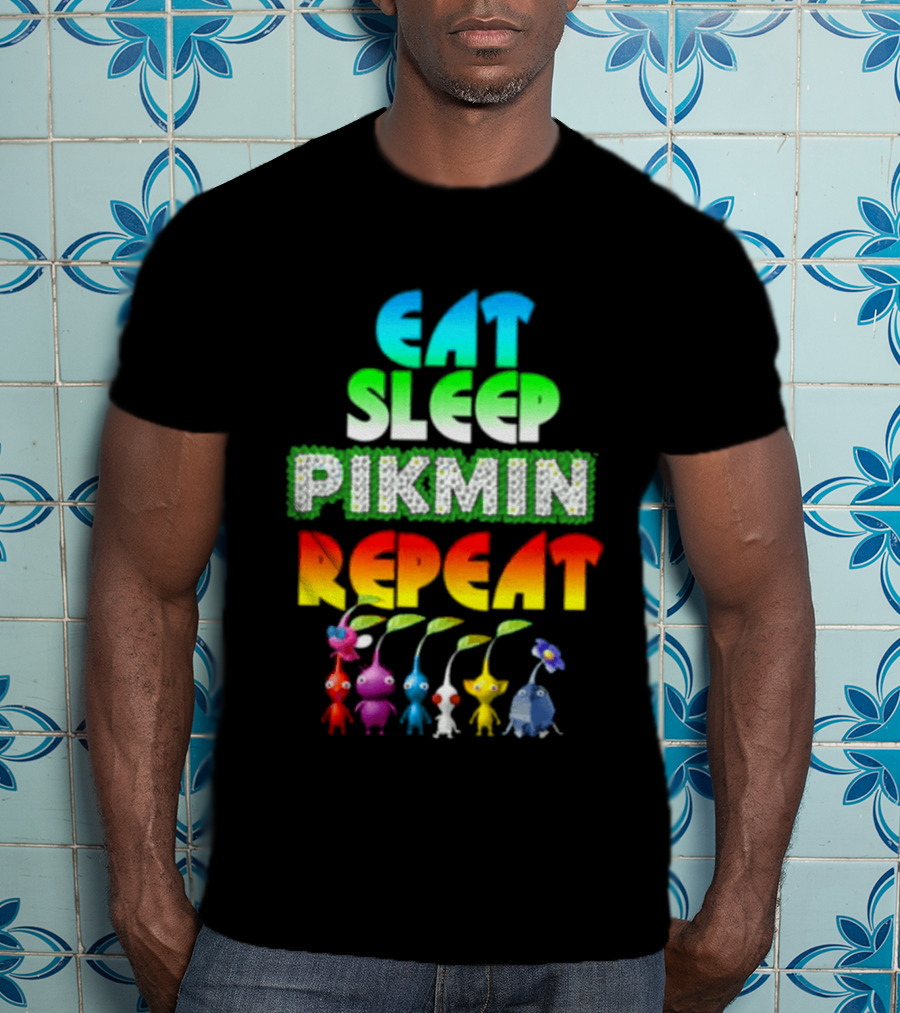 Eat Sleep Pikmin Repeat Game Lover T-Shirt