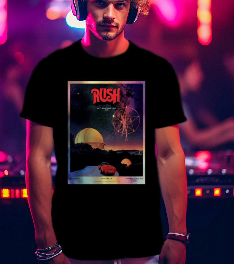 RUSH Fifty Something Tour 2026 San Jose SAP Center October 15 & 17 Concert T-Shirt