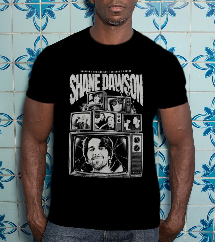 Shane Dawson 2026 Tour Retro TV Collage T-Shirt
