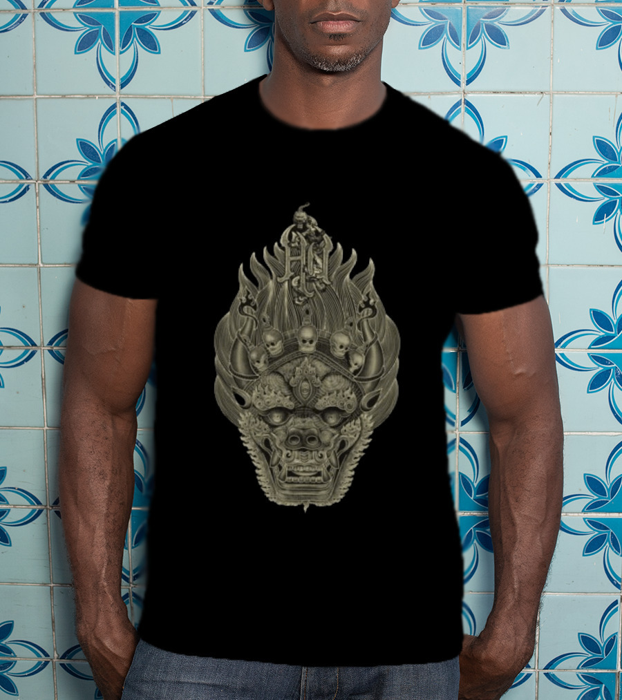 The Hu Store Halloween Mask Skull T-Shirt