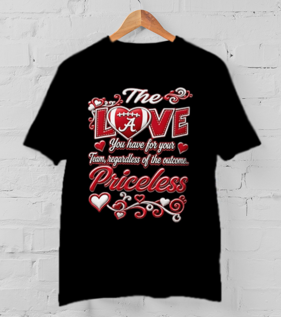 The Love You Have For Your Team Regardless Of The Outcome Priceless Alabama T-Shirt