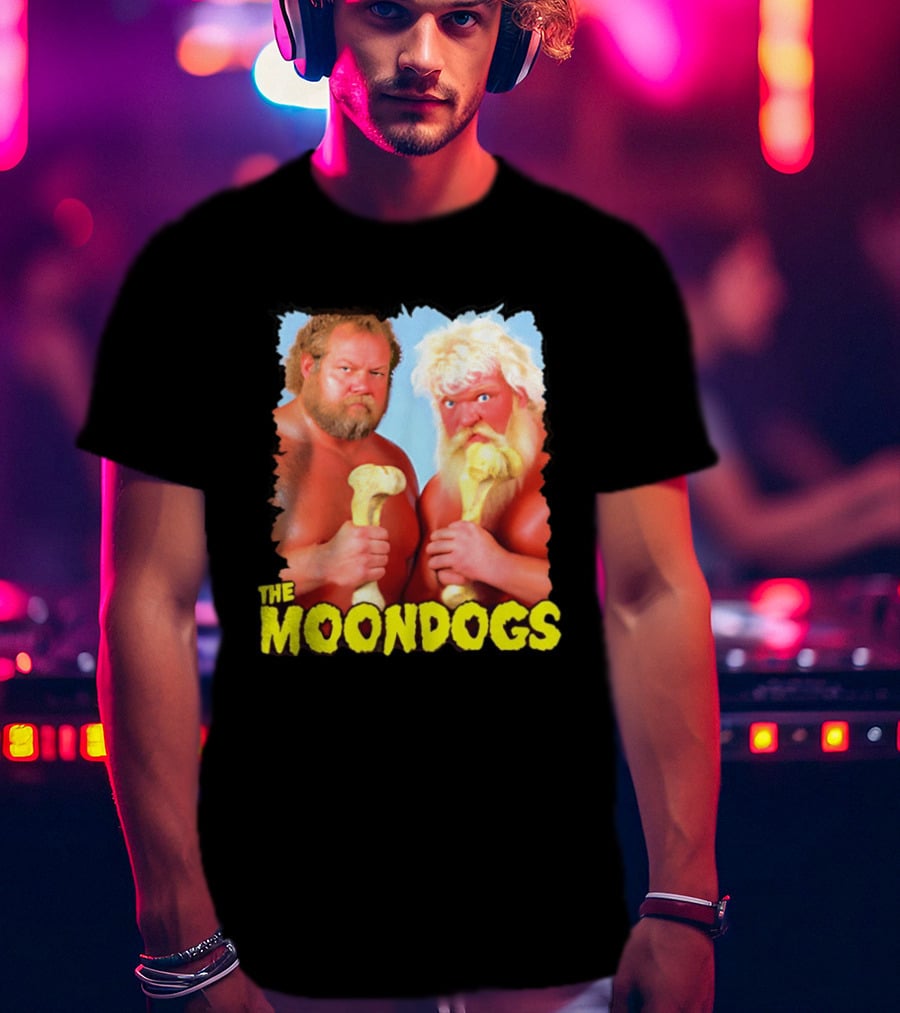 The Moondogs Wrestling Tag Team Iconic Bone Props T-Shirt