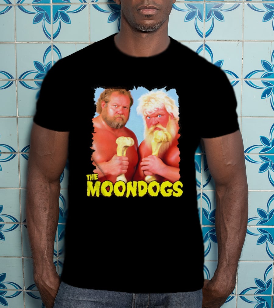 The Moondogs Wrestling Tag Team Iconic Bone Props T-Shirt