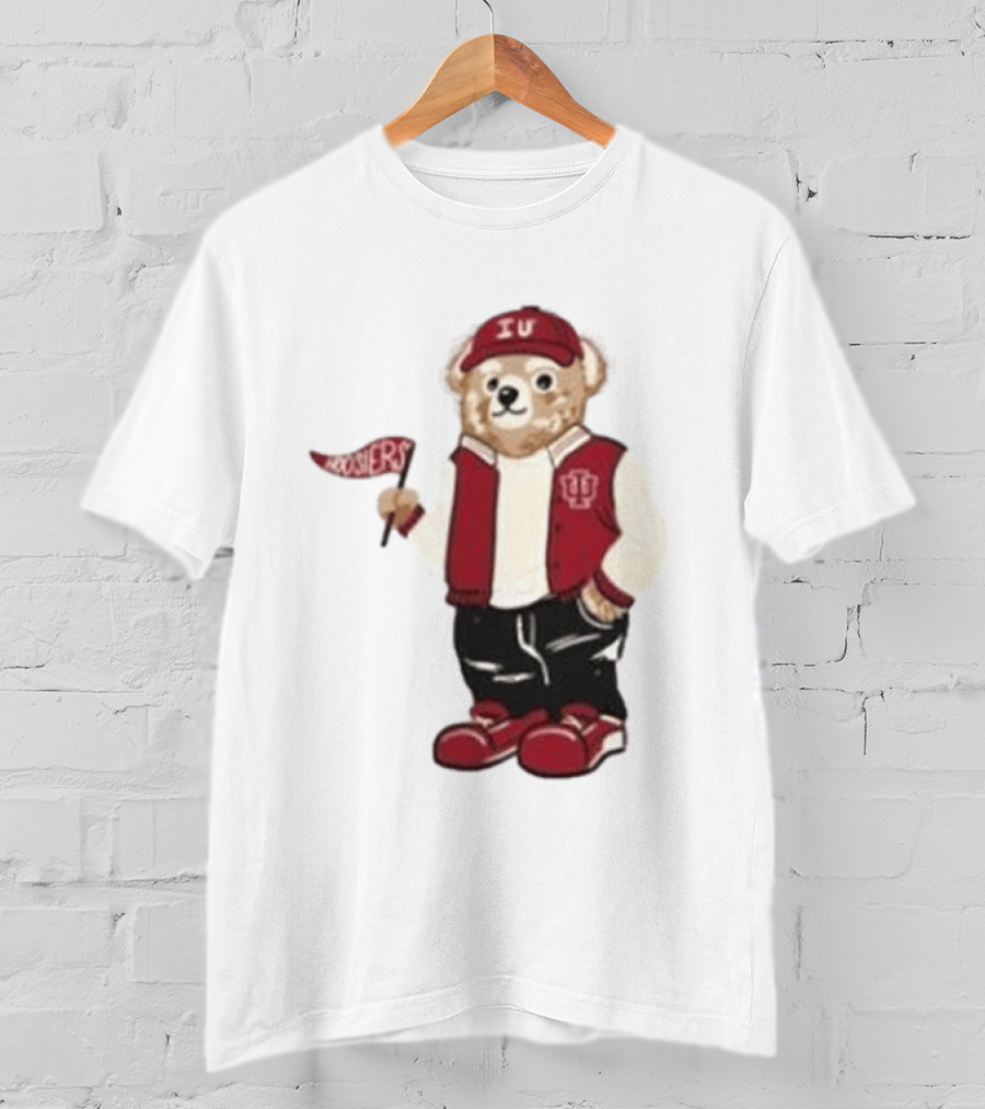 Indiana Hoosiers Polo Bear IU Jacket And Cap T-Shirt