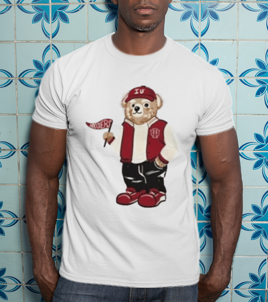 Indiana Hoosiers Polo Bear IU Jacket And Cap T-Shirt