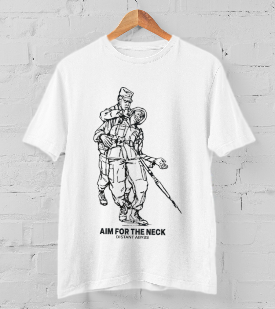 Aim For The Neck Distant Abyss Tactical Soldier T-Shirt