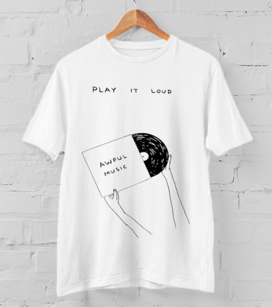 Awful Music Play It Loud Vinyl Record T-Shirt