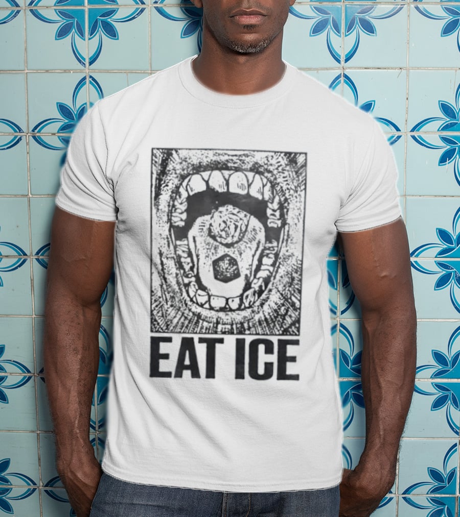 EAT ICE Mouth Teeth T-Shirt