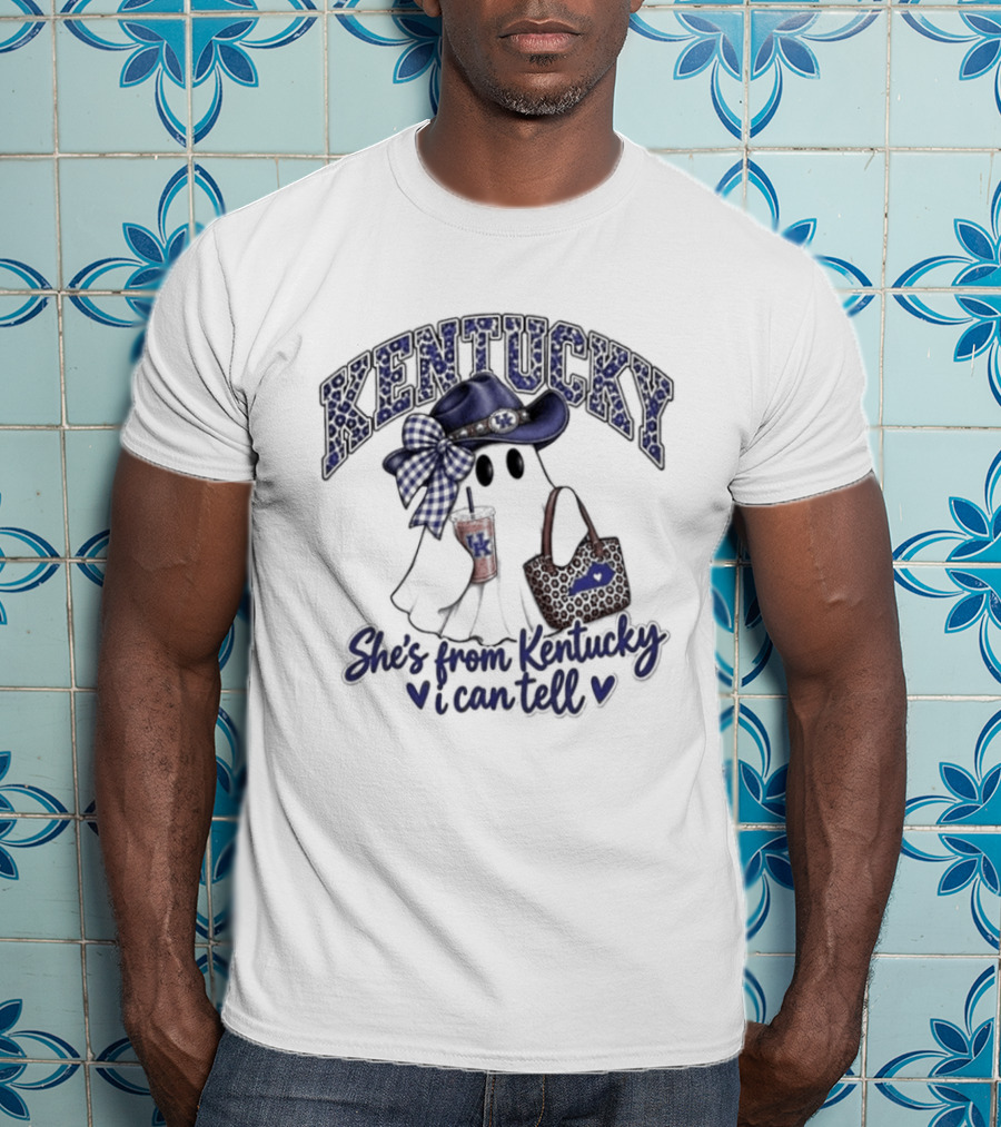 Kentucky Ghost Halloween She's From Kentucky I Can Tell T-Shirt