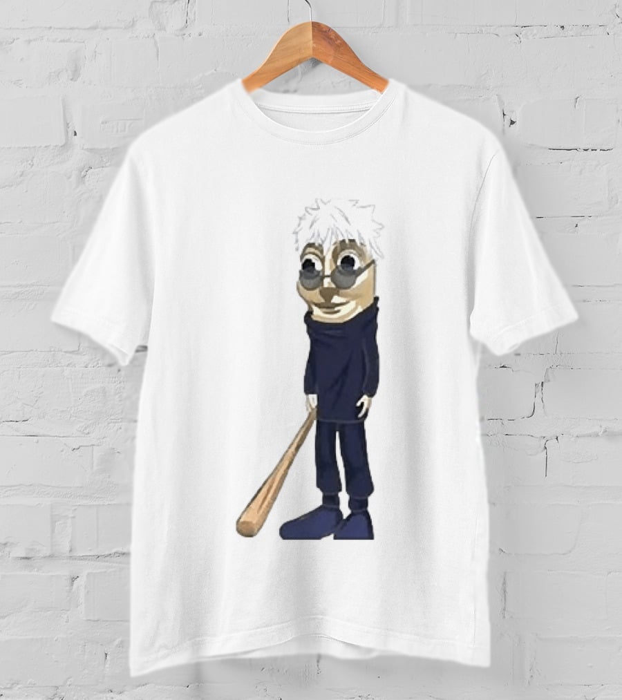 Gojo Satoru Crossover Tung Tung Tung Sahur Character Fusion T-Shirt