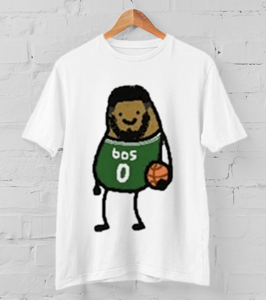 Boston Celtics Jayson Tatum Potatum Cartoon Basketball T-Shirt