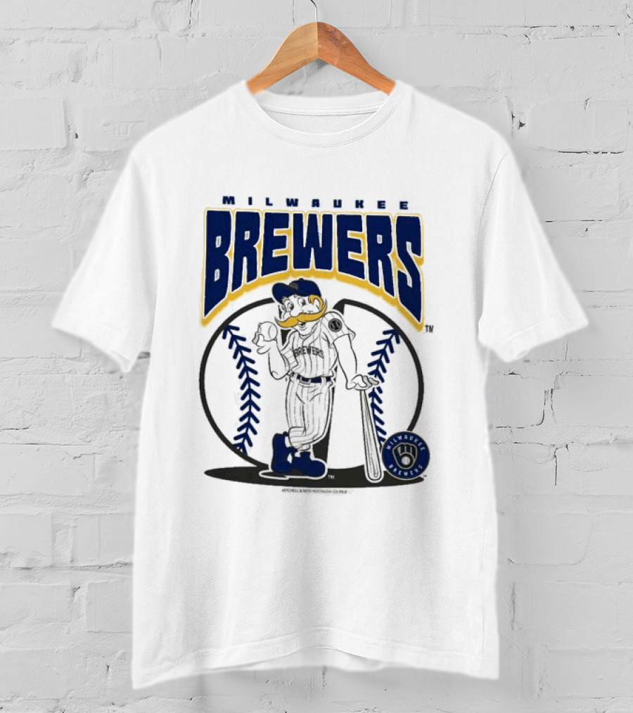 Milwaukee Brewers Retro Baseball Mascot Nostalgia T-Shirt