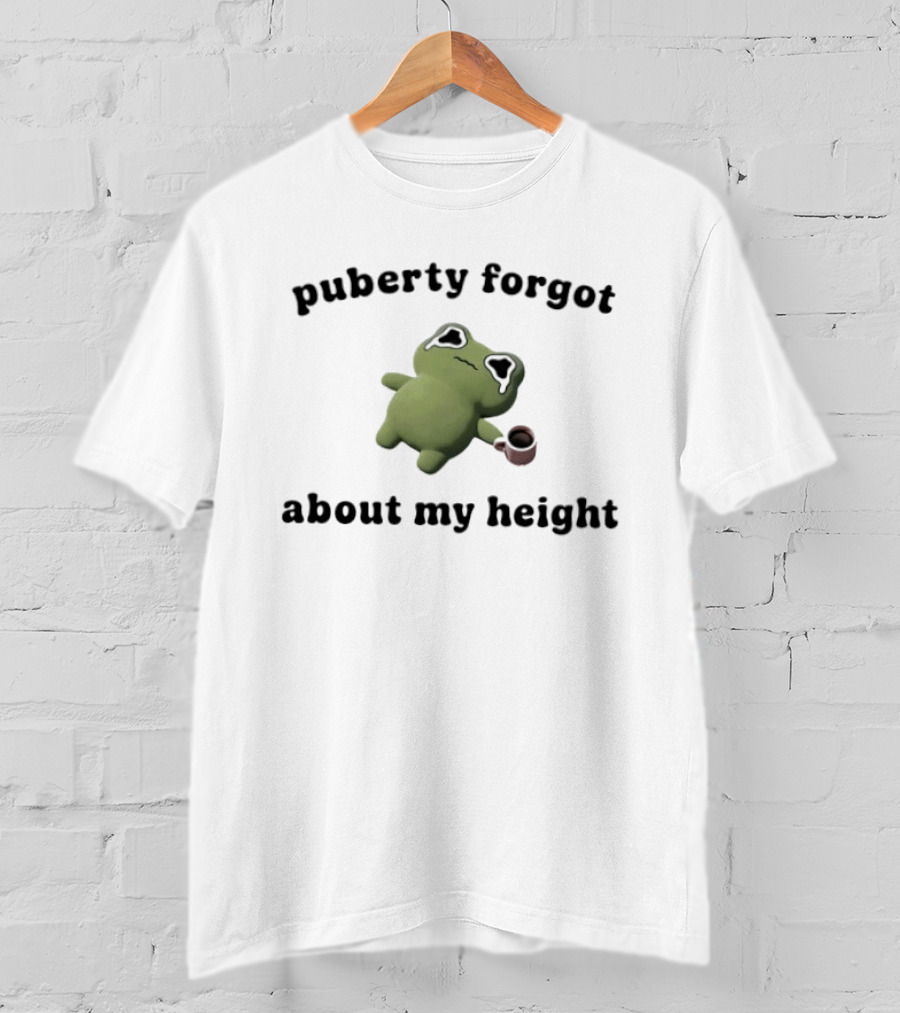 Puberty Forgot About My Height Frog Coffee Humor T-Shirt