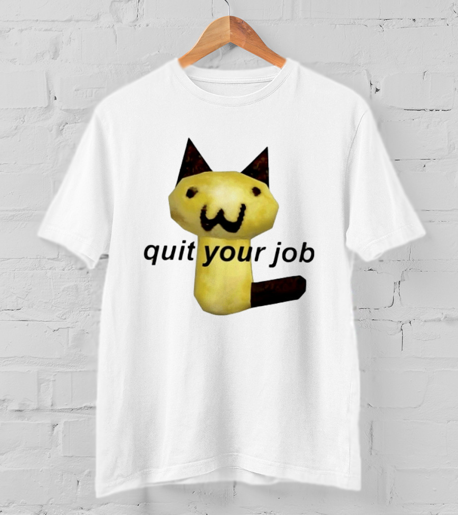 Quit Your Job Potato Cat Meme T-Shirt