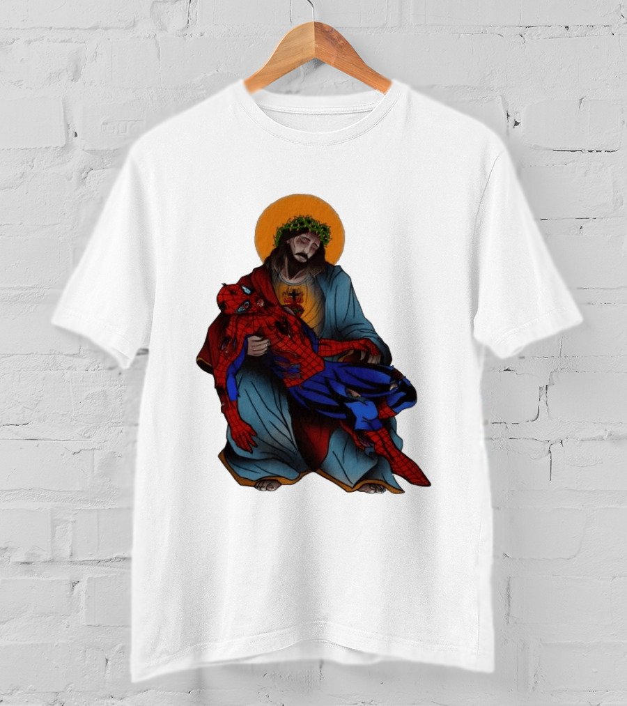 Spider Man Jesus Pieta Marvel T-Shirt