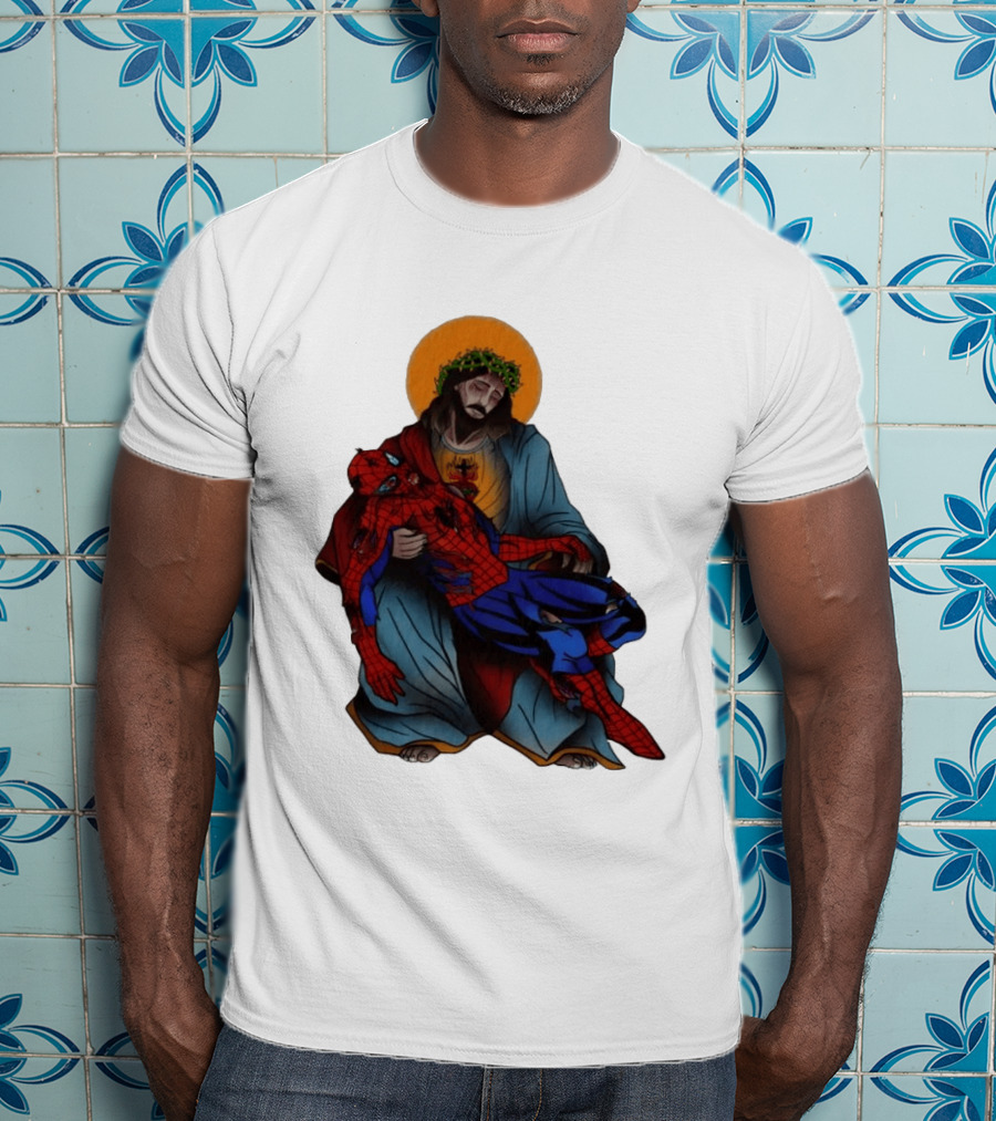 Spider Man Jesus Pieta Marvel T-Shirt