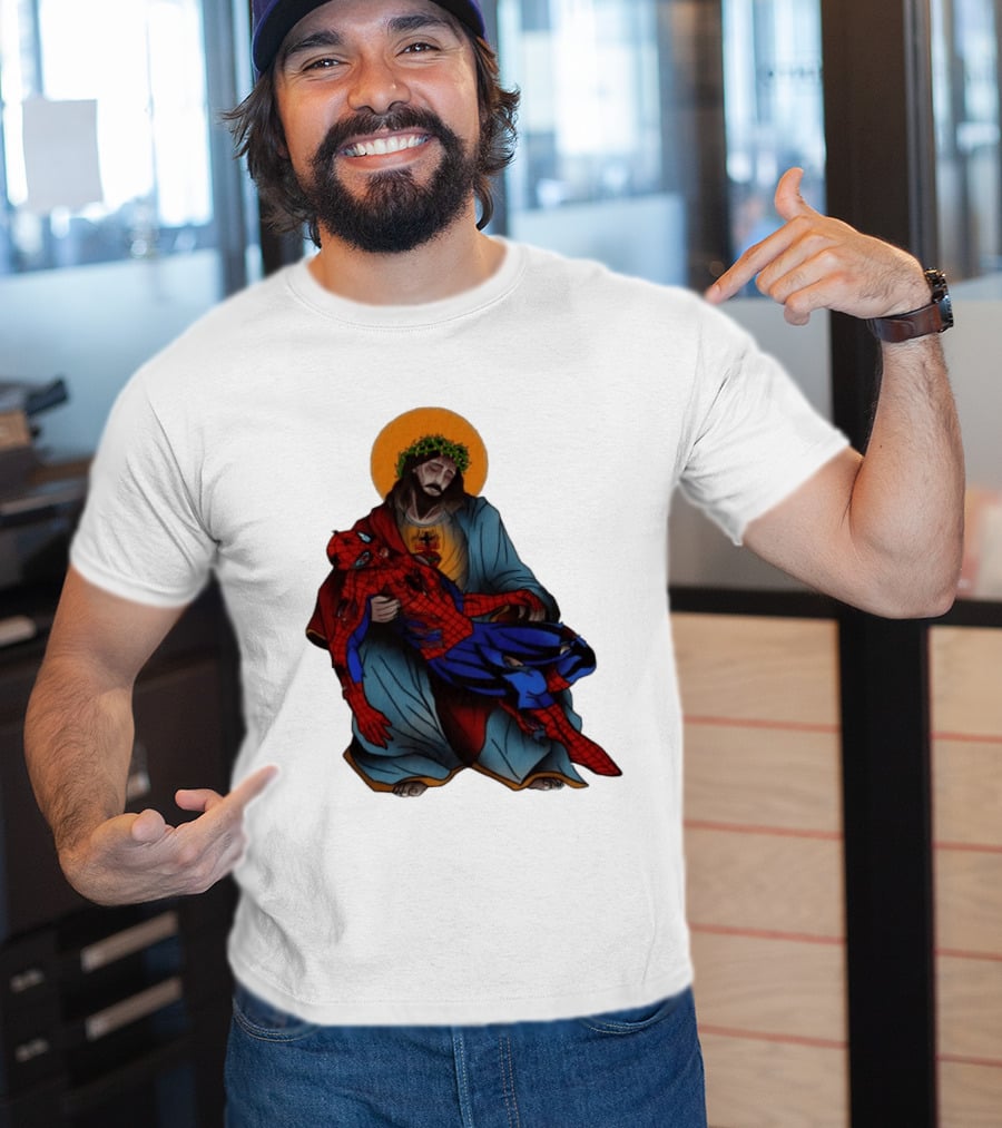 Spider Man Jesus Pieta Marvel T-Shirt